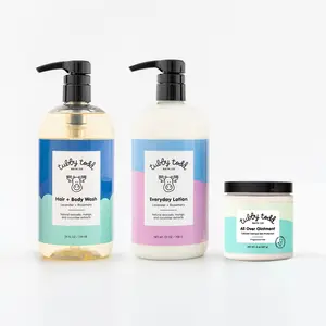 Tubby Todd 3-Step Routine for Sensitive Skin - Includes Hair + Body Wash, Everyday Lotion, All Over Ointment Eczema Treatment