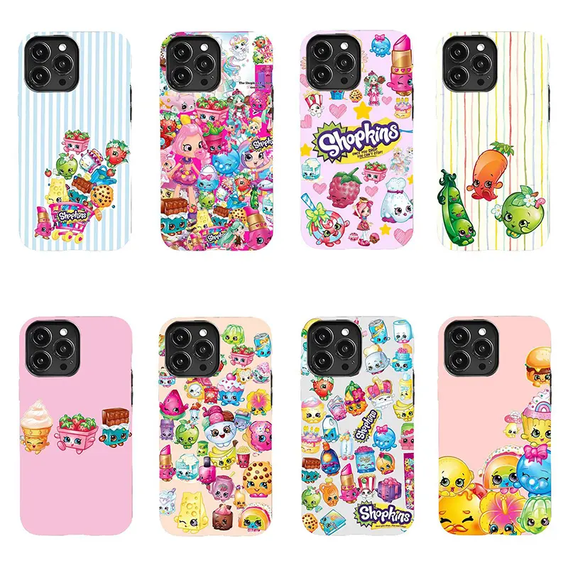 Super Cute Shopkins Phone Case – Adorable Cartoon-Style, Shockproof Protective Cover |   Suitable for iPhone 17–11 Pro Max/Plus and Samsung Galaxy S23–25