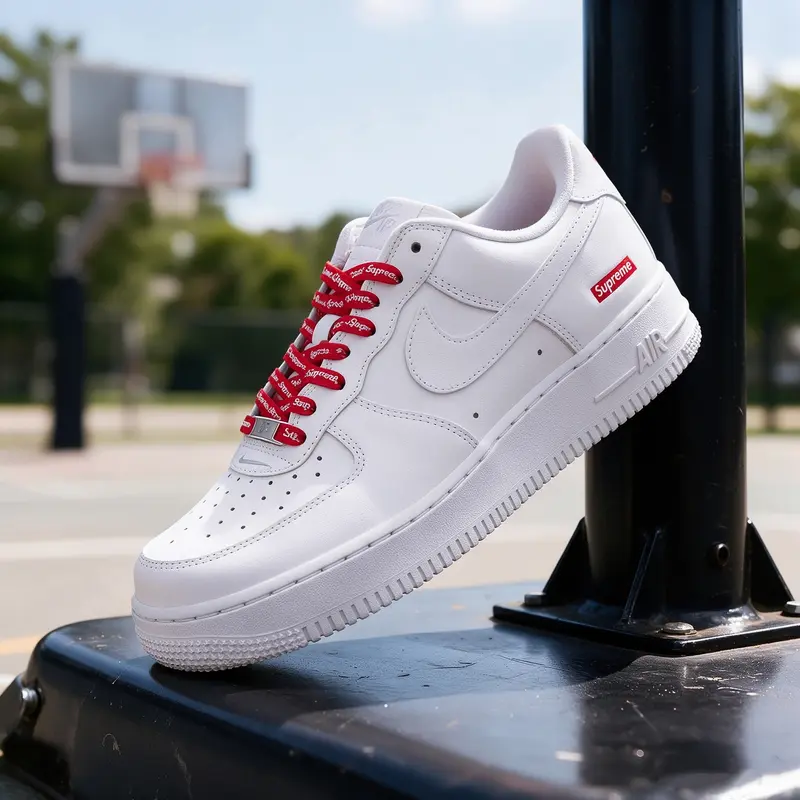 Nike Air Force 1 Low Supreme White Men's CU9225-100 New Sneaker