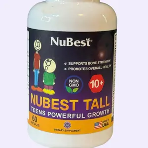 NuBest Tall 10+ Capsules Dietary Supplement- Vitamin K12- Calcium- Vitamin D3- 60 Capsules Healthcare Height Bone Growth