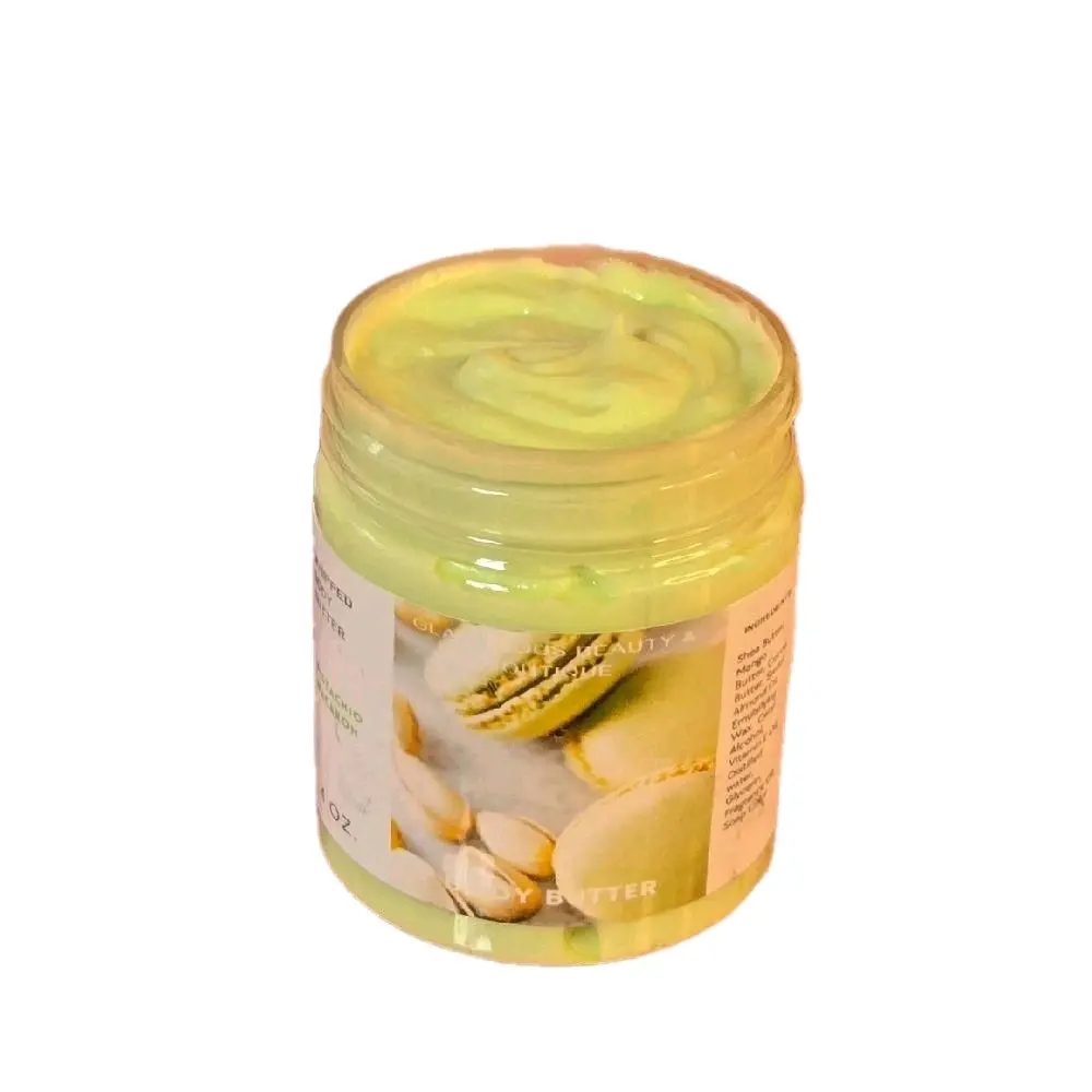 Pistachio Macaron Whipped Body Butter. Handmade Shea, Cocoa and Mango Butter Body Frosting. All Natural Non Greasy No Melt Body Butter Scent Fragrance