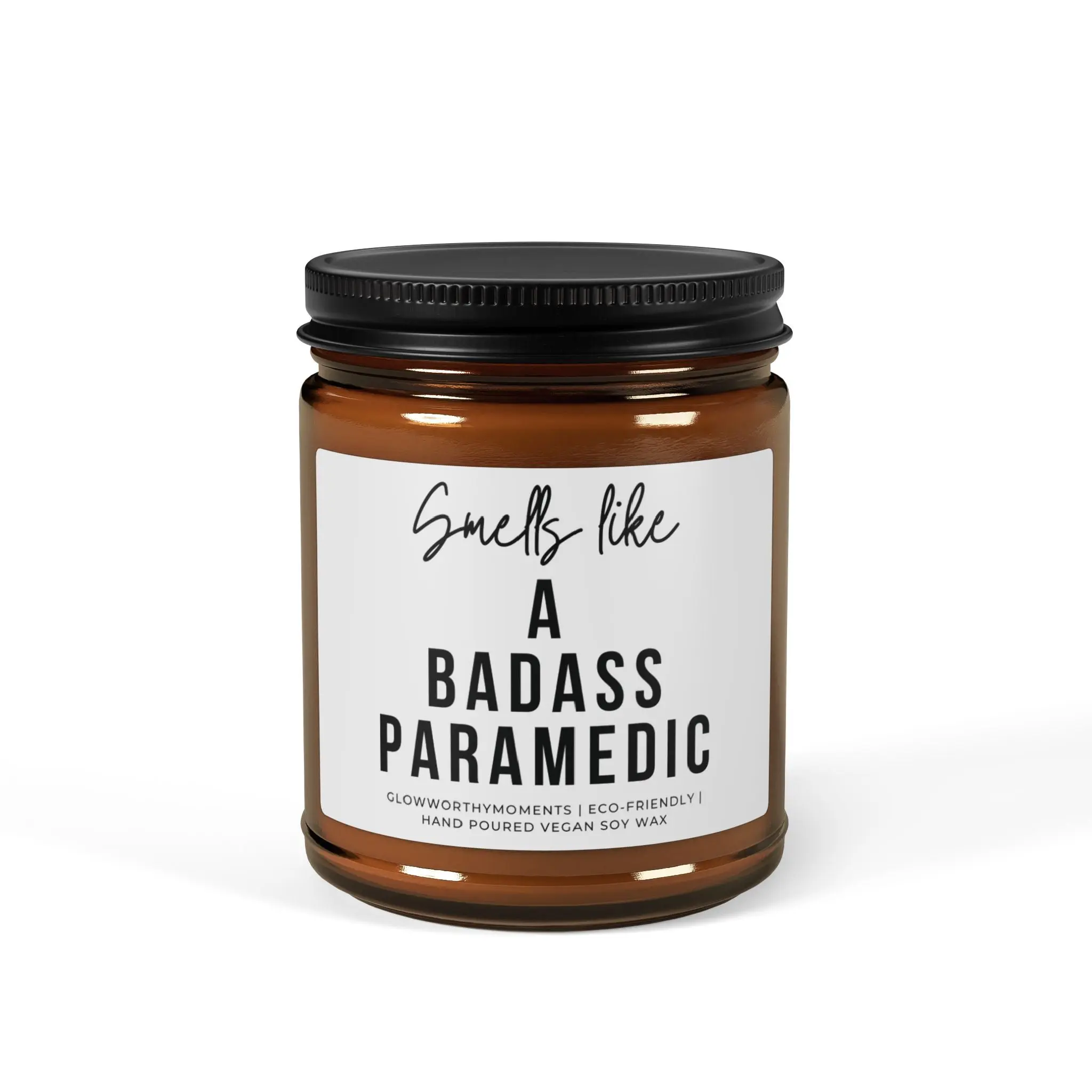 Badass Paramedic 9oz Small Candle - EMT & First Responder Gag Gift 4oz Mini Candle candles