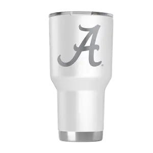 Alabama 30oz White Personalized Laser Etched Tumbler
