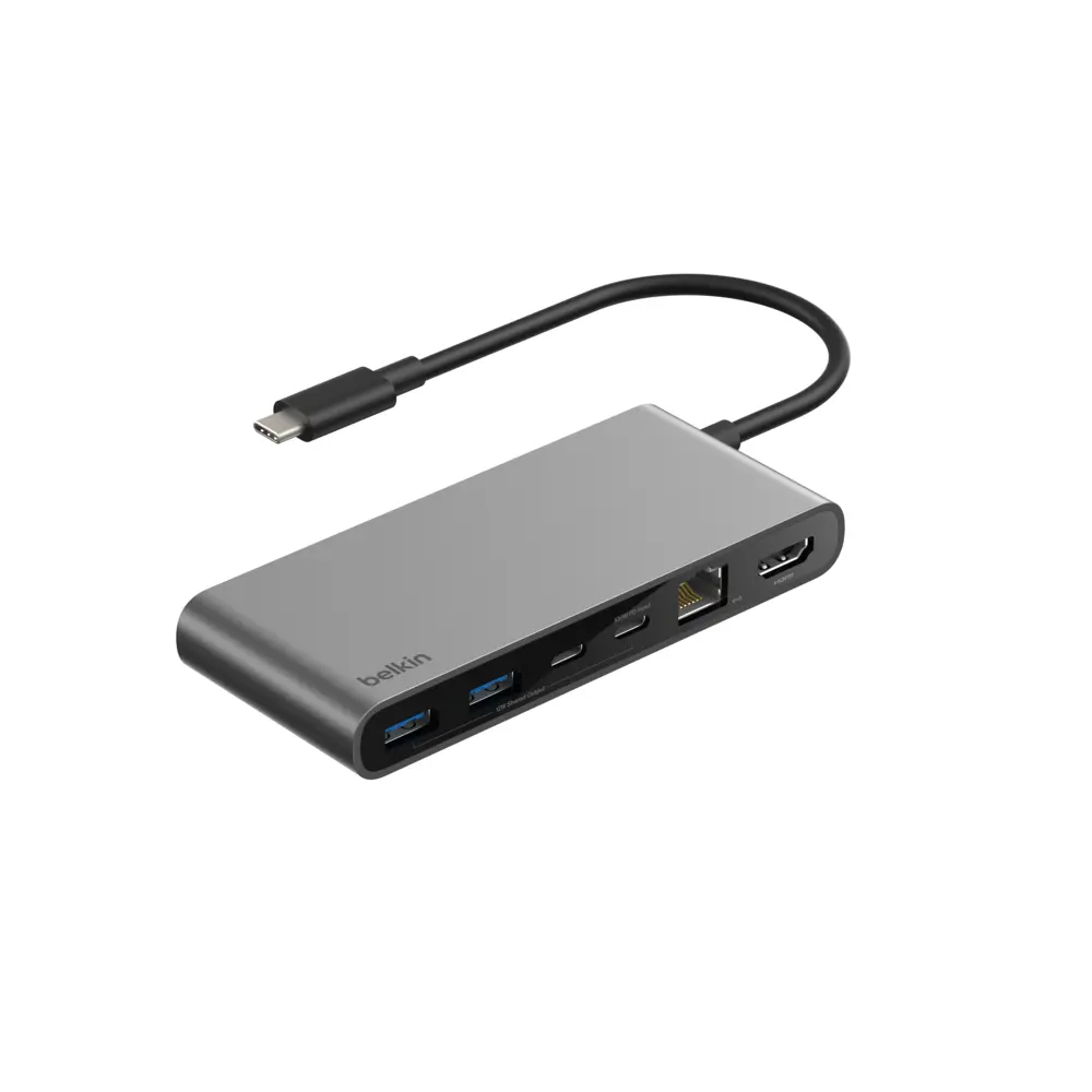 Belkin Connect 8-Port USB-C Hub with 2.5Gb Ethernet, Space Gray