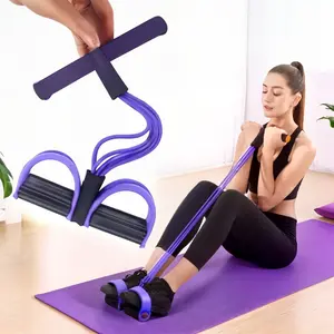 Multifunction 6-Tube Elastic Yoga Tension Rope & Resistance Band for Fitness & Stretching