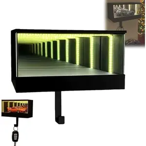 Infinity Garage Keychain Hanger, Keypit Garage Key Holder, Race Car Key Holder Wall Mount with LED, Car Keys Display, Tiny Glowing Garages, Effortless Wall Mount Organizer for Entryway`