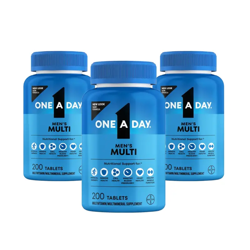 One A Day Men's Multivitamin Daily Health Support 200ct- 3 Pack