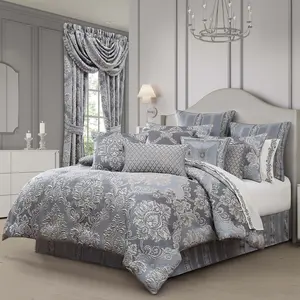 Krista Powder Blue 4 Piece Comforter Set