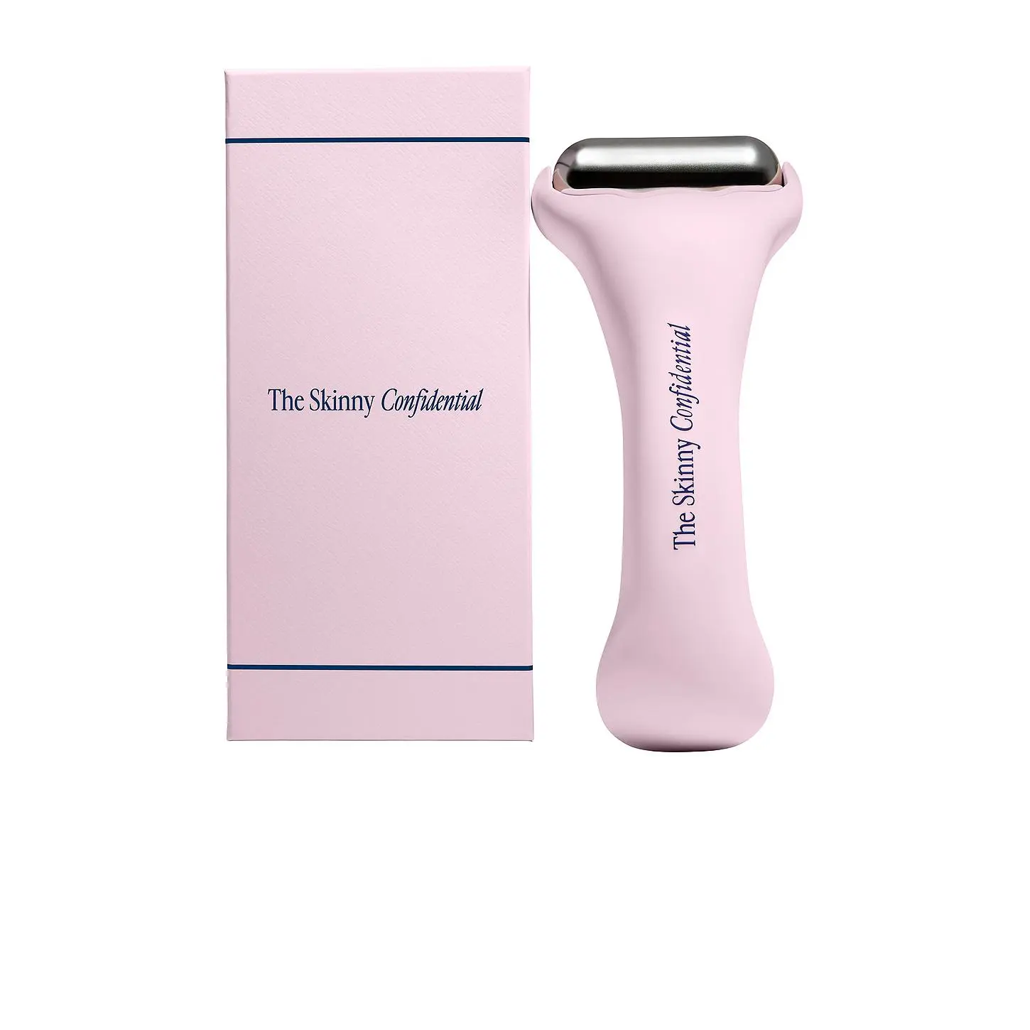 The Skinny Confidential Ice Roller 2.0 Unscented Skincare Tool Beauty Device - Aluminum Core, Cold from the Fridge, Depuff, Brightening, Before or After Makeup Use - 8.6" L x 3.95" W x 2.3" H, Includes Dust Bag