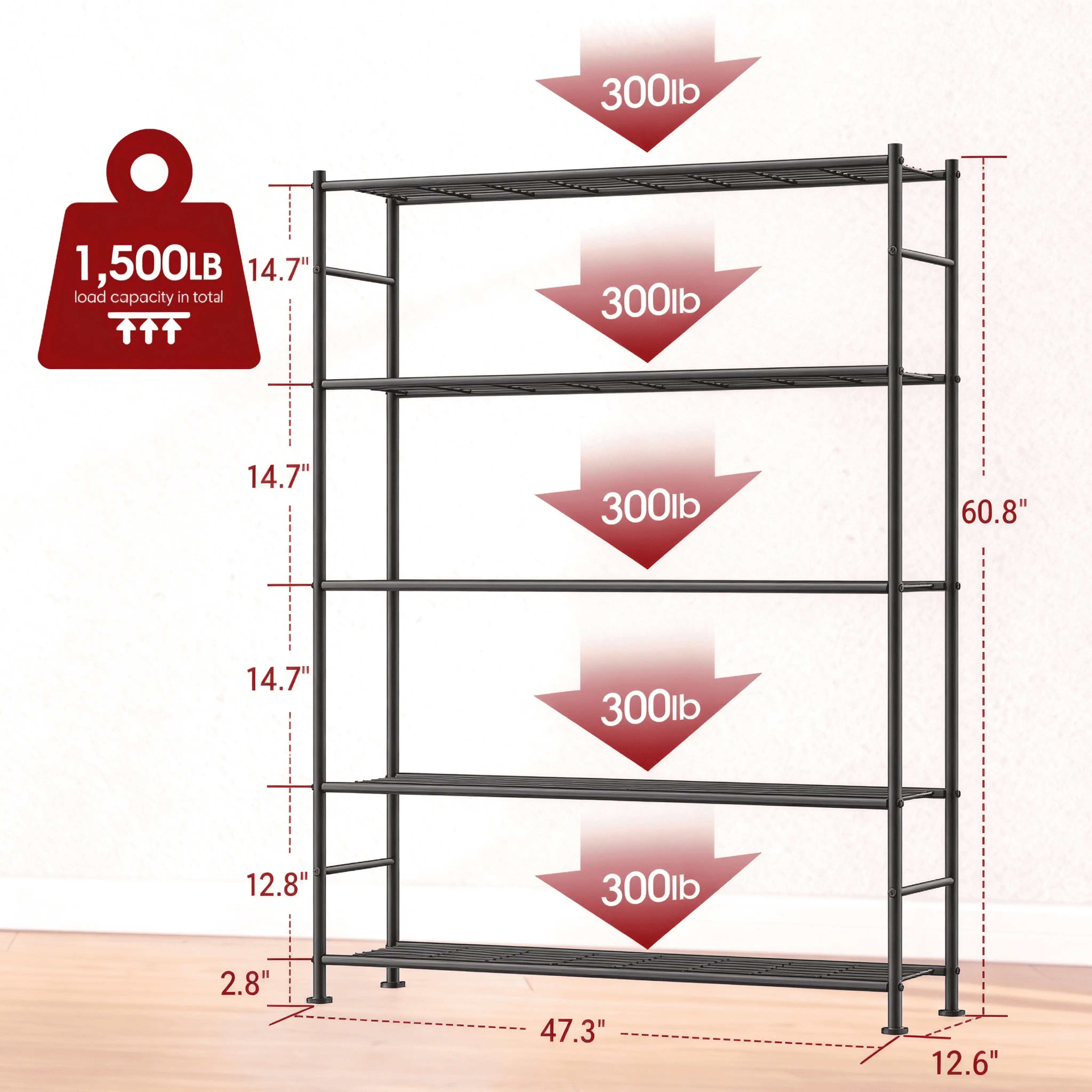 Dealsforyou Heavy Duty Metal Storage Shelves, Midyearsale Utility Wire Shelf Organizer with Leveling Feet, Summersale Rack for Garage Pantry Kitchen Closet, Restock Easy Assembly