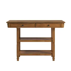 Oak Finish Kitchen Island