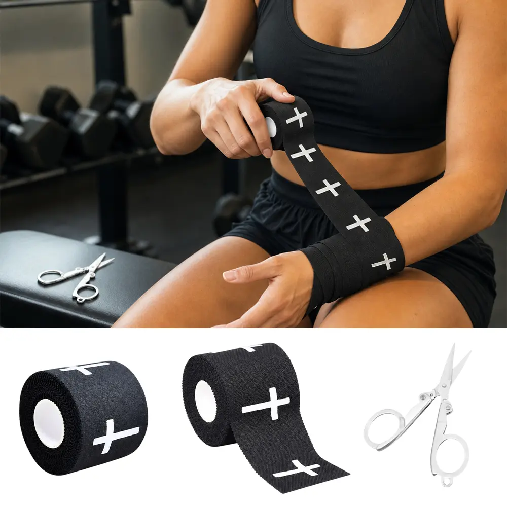3Pcs Cross Tape Christian Athletic Tape Sports Wrap Cotton Zinc Oxide 2in x 23ft Jesus Wrist Wrap for Soccer Football Baseball Gymnastics Boxing Christian Church Gifts sohochic