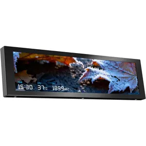 Trofeo Vision LCD AIO Display 9.16" PC , USB Type-C Screen for Real-Time Hardware , with Preset Themes for Gaming PC Case/CPU Cooler (TrofeoVision 9.16 Black)