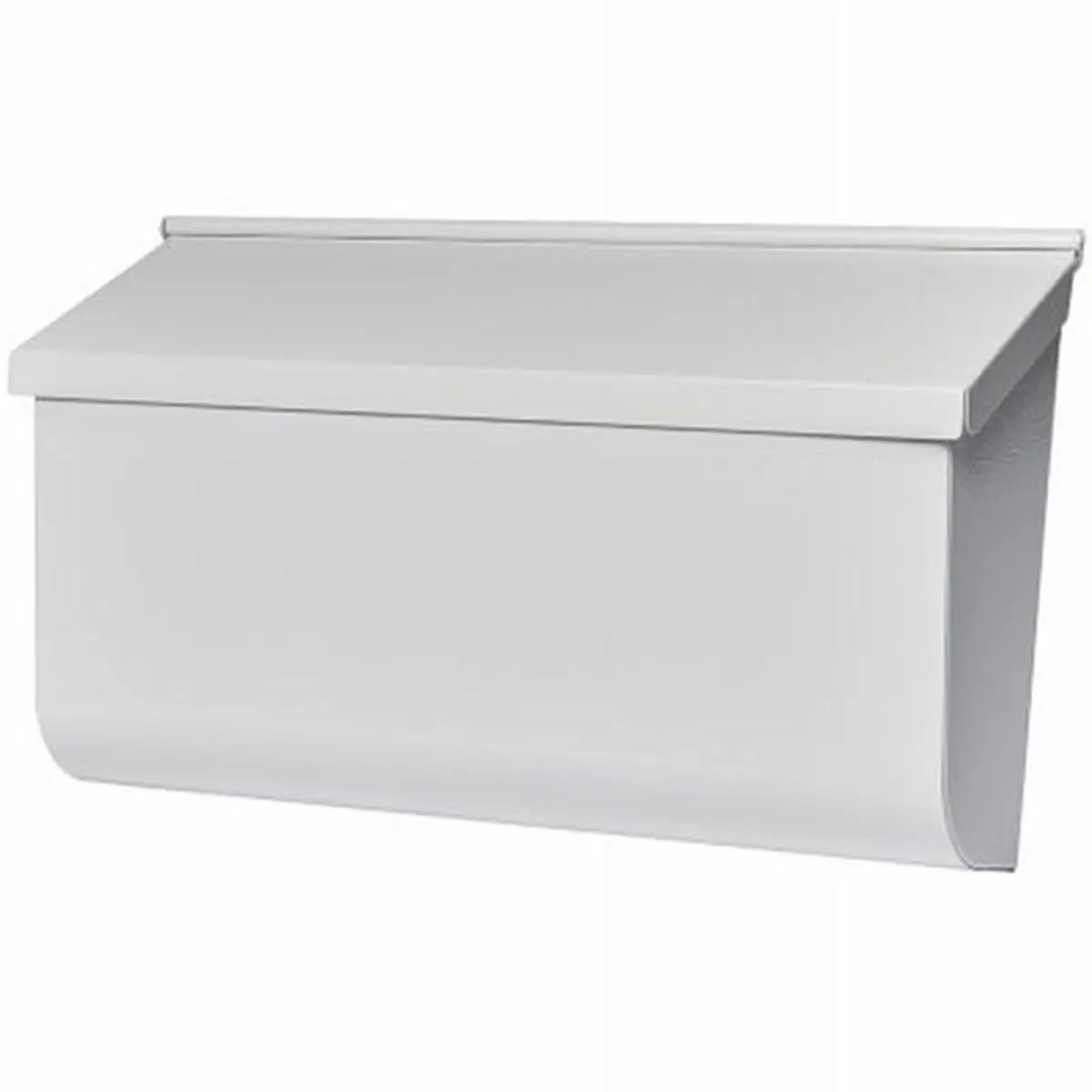 Solar Group 724946 White Metal Galvanized Steel Wall Mount Mailbox, 5.5 lbs, 9.75" h x 16.37" w x 4.62" d, Cut Out Template for Mailbox Installation, Pre-Drilled Holes, Quick And Easy Installation