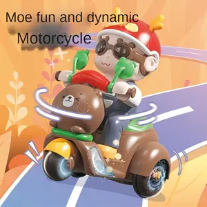 A Stunt Rotating Tricycle Toy, Music Toy, Cool Design, Colorful Lights and Dynamic Music - Perfect Gift for Birthdays, Christmas, Thanksgiving (Batteries Not Included)