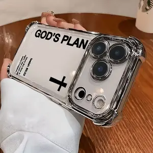 God's Plan Pattern Anti-Slip Phone cases Case Compatible with iPhone 17 Air 16 15 14 13 12 11 Pro Max Plus xs max Featuring Strengthened Four Corners Soft Back for Drop Protection 2D printing