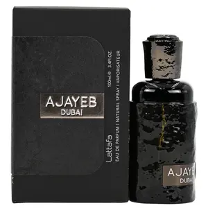 Lattafa Ajayeb Dubai Unisex EDP Perfume Spray - 3.4 fl oz Luxurious Bold Arabian Perfumes, Captivating Scent, New in Box for Unboxing