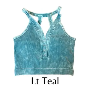 Kellie Washed Button Bralette