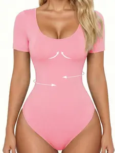 Spring&Summer Women's Underwear Sexy Backless Sleeveless Double Lined Bodysuits,Fitted, Seamless Tank Top Bodysuits for Women,Soft Elastic, Stretchy, Sexy Shapewear Tops Leotards for Going Out&Daily Wear,Match any Clothing