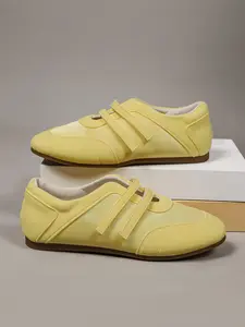 Women's Satin Ballet Flats, Velcro Design Retro Casual Commuter Walking Shoes, Soft Comfortable Textile Upper, Rubber Sole, All Seasons, Vintage Style Shoes, Summer Flats