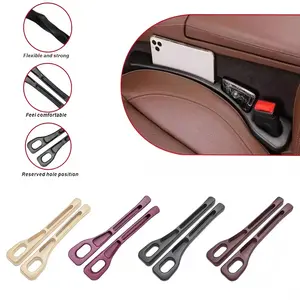 2x Car Seat Gap Filler Organizer U Waterproof Car Seat Gap Plug Strip With 2 Grooves Seat Gap Storage Auto Interior Accessories