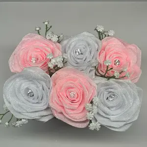 Eternal Rose Purse - Pink and White Flowers
