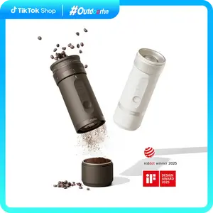 OutIn Fino Portable Electric Coffee Grinder, Adjustable with 28 Precise Grind Setting, One-Click, USB-C Fast‑Charge, Auto‑Stop, Clog‑Protection, Outdoorfun