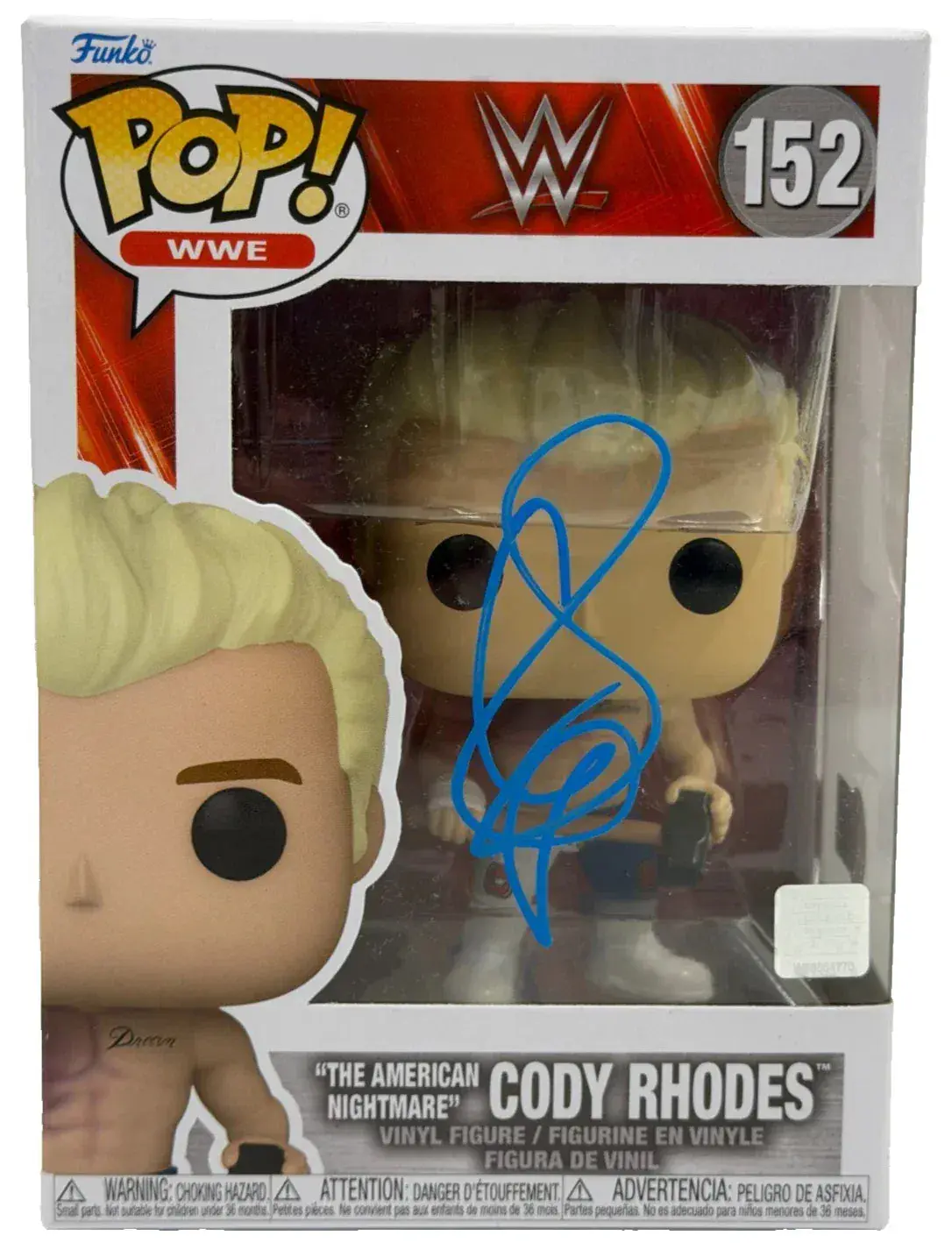 Cody Rhodes Authentic Autographed WWE 152 Funko Pop Figure
