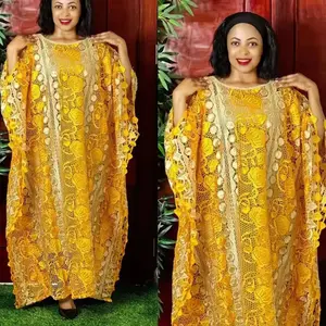 African Dresses for Women Traditional Africa Clothing Dashiki Ankara Lace Gown Abayas Robe Muslim Kaftan Maxi Long Dress 2025 Caftan Islamic Polyester Outfits with Inner Dress and Headscarf
