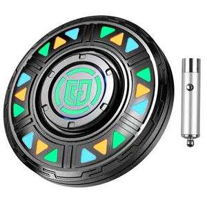 Fidget Spinner for Adults, ADHD Toys Stress Relief Gifts Cool Gadgets, Black Metal with Luminous High Speed Bearing Fidget Spinners