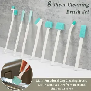 8-Piece Small Cleaning Brush Set for Tight Spaces, Mini Crevice Brushes for Household Use, Ideal for Humidifiers, Cup and Toasters