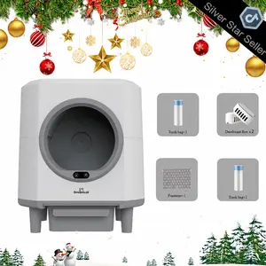 Dreamcat Household Smart Hands-Free Self-cleaning Cat Litter Box, 80LLarge-Capacity, Odor-Free, APP Control, Multi-Cat Home, high privacy toilet safety protection products, Cat companion, Feces Killer, automatic kitty litter box, pet stuff.