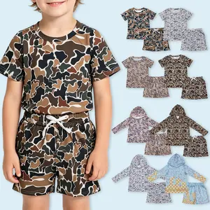 Kids boy camouflage summer hoodie outfit
