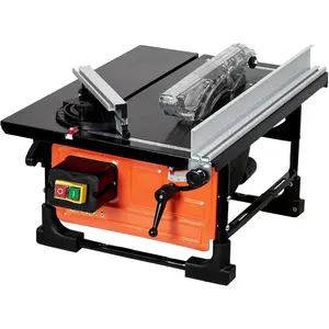 Compact 8-Inch Table Saw for Jobsite – 6.7-Amp Copper Motor, 3576RPM, 24T Blade, Sliding Miter Gauge – DIY Woodworking & Furniture Tool, 800W-Orange