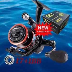 Rooblinos HJ High-Torque Spinning Reel, 30+ LB Max Drag & CNC Aluminum Frame, IPX8 Waterproof for Tuna & GT Saltwater Fishing, 13+1 Bearings & Manganese Brass Gears, Heavy-Duty for Offshore Jigging, Trolling, Surf Casting, Fishing Equipment