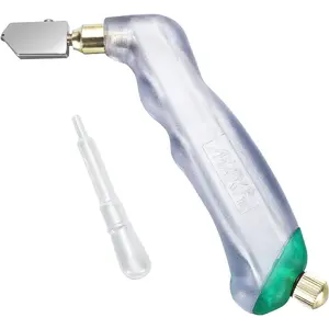 NewShark Glass Cutter Pistol Grip (3mm-15mm), Ergonomic Grip Tungsten Carbide Glass Cutting Tool with Oil Reservoir, Perfect for Glass Cutting/Tiles/Mirror/Mosaic/Window