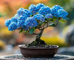 Blue Hydrangea Bonsai Tree Seedling for Planting - 1 Year Old Well Rooted Seedling