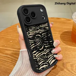 Zebra Print Protective Phone Case For iPhone 17 Pro Max Air 15 16 Plus 14ProMax 13 12 11 Shockproof Soft silicone TPU Durable Back Cover Protective Cases Smartphone Protection Casing
