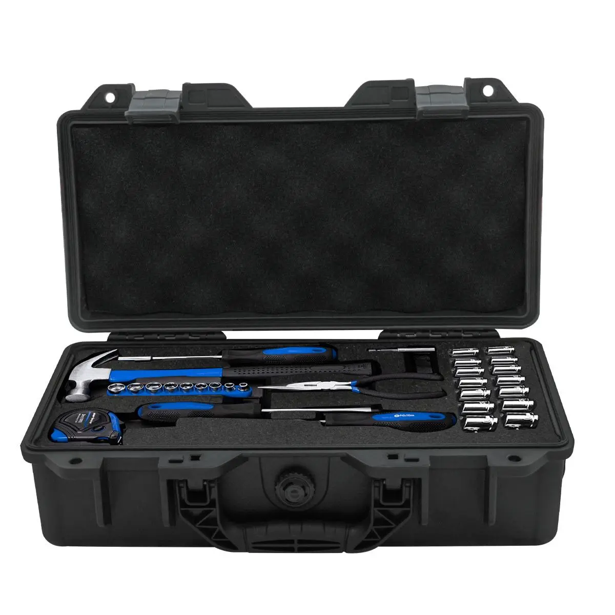 Waterproof Hard Shell Toolbox, Durable Outdoor Gear Storage Case, Camera Sealed Safety Instrument Box with Sponge, Portable Protective Organizer
