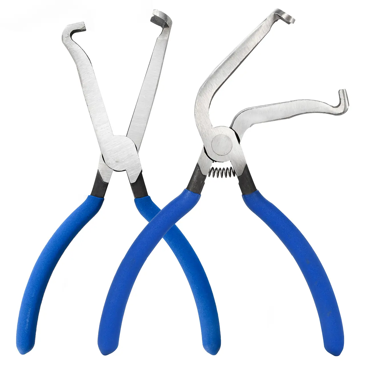 SMOTIVE PRO Disconnect Pliers Kit - 2-Piece Carbon Steel Set with Straight, 60° Angled Pliers, Durable Heavy-Duty Construction for Automotive Fuel Line Push Tab Connector Release, Push Tabs