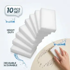 10-Pack Nano Magic Eraser, Powerful Stain Remover Sponge, Kitchen & Bathroom Cleaner, Multi-Use Cleaning Tool, Reusable, Fast Drying, Non-Damaging