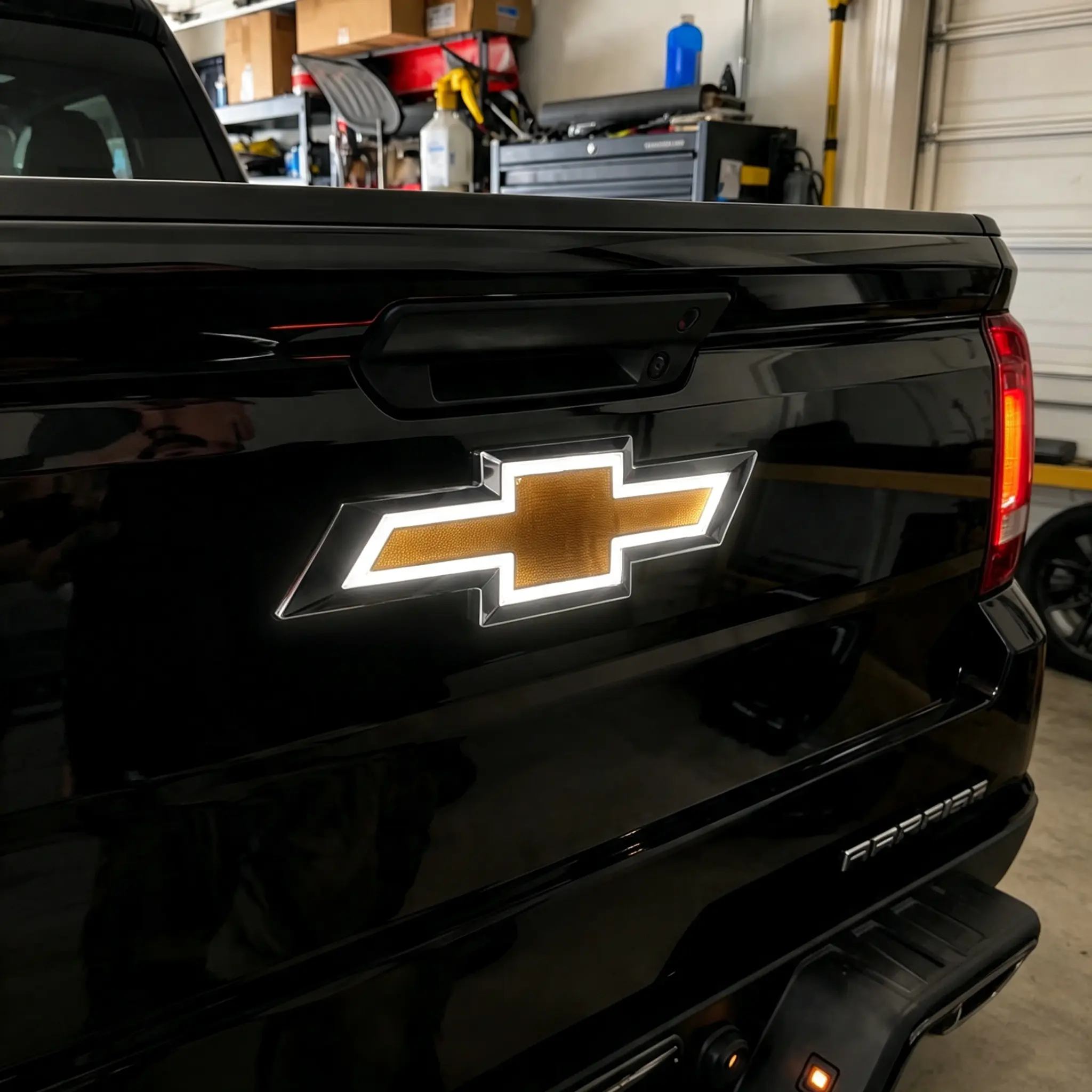 Chevy 5D Cold Light Multicolor LED Bowtie Grille Emblem, Camaro Cars Accessories with Bowtie Shape, LED Outline, Plug-in Wire