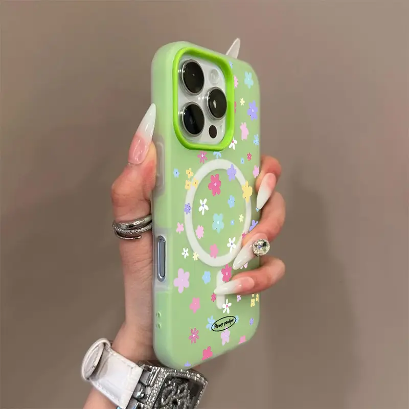 Candy color 2-in-1 Garden Summer Dopamine Phone Case, military grade anti drop, supports Magsafe phone case, suitable for iPhone 18 promax 17 Air 16  15 14 Plus 13 12 11 Samsung Galaxy S26 Ultra S25  S24 S23 S22 phone case. A200, Accessories, Smartphone