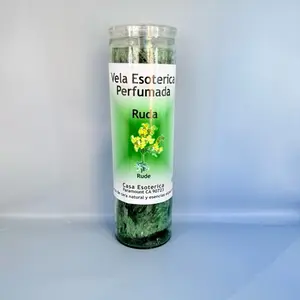 Veladora RUDA Espiritual Candle - Natural Rude Fragrance for Decor & Ornaments
