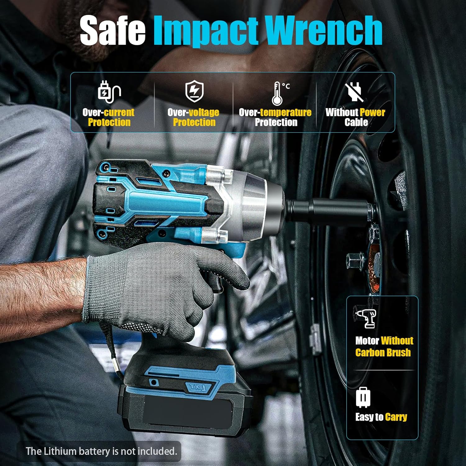 1/2 Cordless Impact Wrench,3-In-1 High Torque Impact Gun With 2x 3000mah Li-Ion Battery,5 Impact Sockets,8 Drills,10 Screws And Tool Case,Impact Tools For Car Lug Nuts 1/2 Cordless Impact Wrench,3-In-1 High Torque Impact Gun With 2x 3000mah Li-Ion Battery,5 Impact Sockets,8 Drills,10 Screws And Tool Case,Impact Tools For Car Lug Nuts