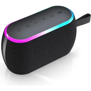 Speaker, 40W Portable  with Stereo Bass,  5.3, IPX6  Shower Speakers, LED Lights, TWS Pairing, 12H Playtime for Outdoor Beach Party, Ideal