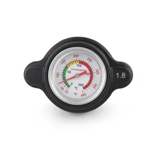Car Radiator Temperature Gauge, Heavy Duty Water Tank Thermostatic Radiator Cap Cover with Temp Gauge Meter, Universal Car Interior Accessories