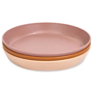 3 Pack Baby Feeding Plate Set, BPA-Free Polypropylene, Silicone Suction Plates, Microwave Safe Toddler Tableware & Dinnerware