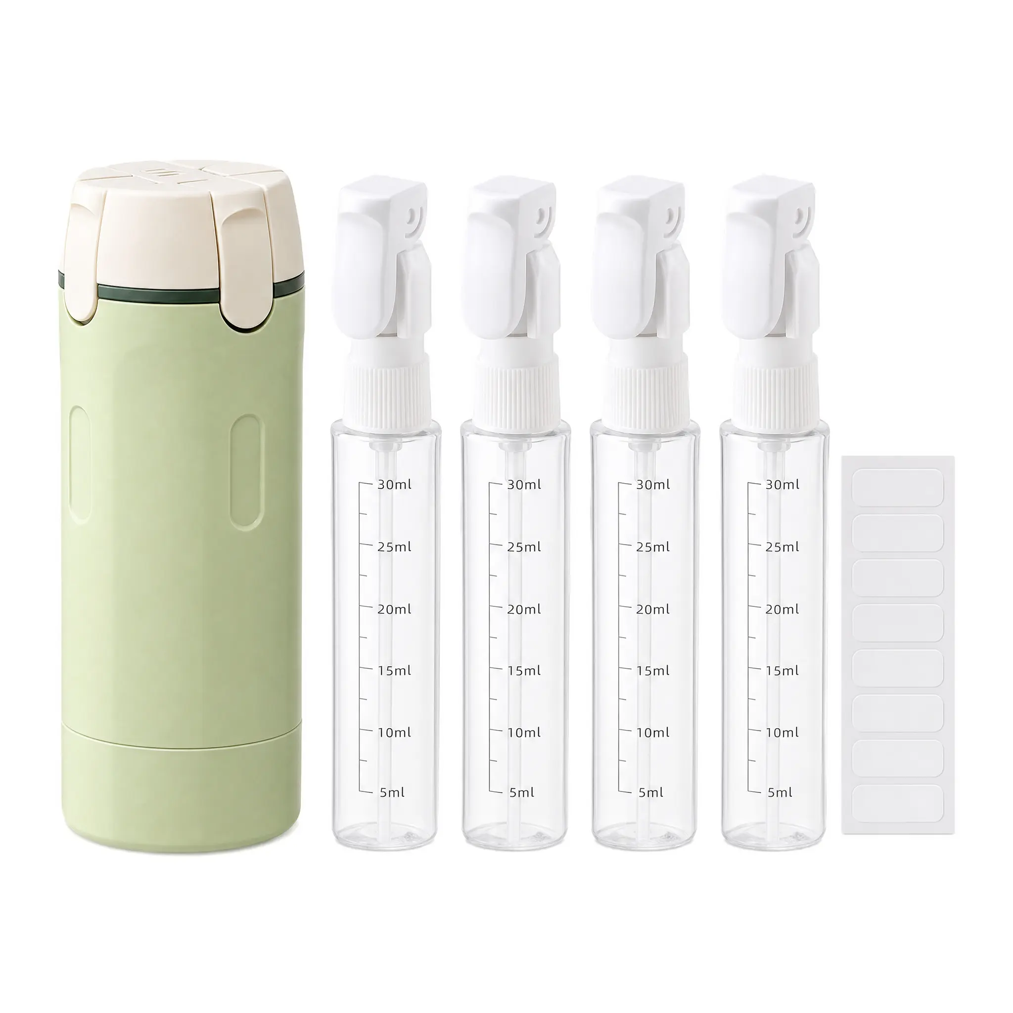 4-in-1 Refillable Plastic Cosmetic Shampoo Dispenser Storage Bottle, Travel-Friendly Compact Design for Easy Carrying (Office & Gift Use), Refillable Bottle