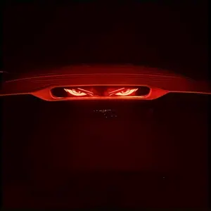 Anime Style Car Brake Light Sticker, Self-Adhesive Vinyl Decoration with Glowing Eyes, Weather Resistant Design, Easy Installation